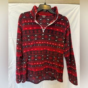 Eddie Bauer Christmas Printed Fleece Pullover